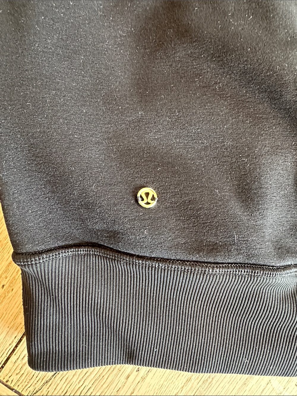 lululemon athletica Women’s Black Zip-Up Hoodie with Gold Zipper - Picture 4 of 4